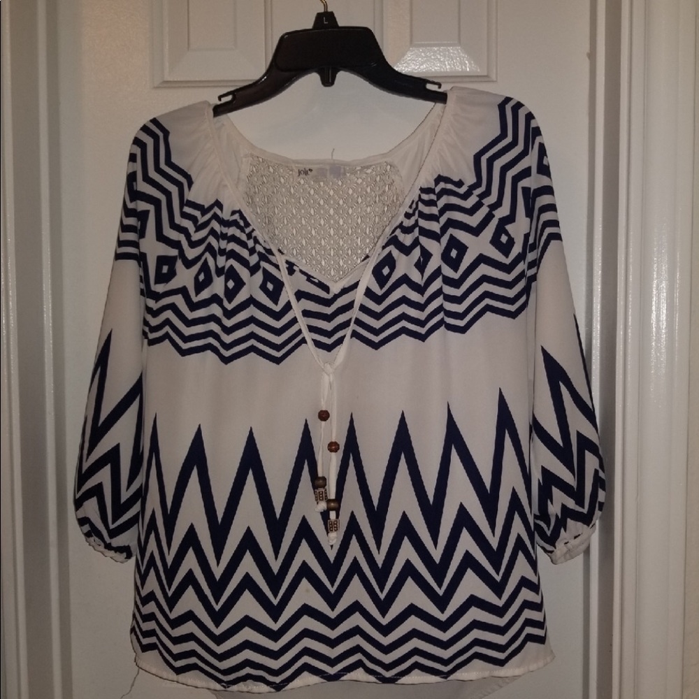 Shirt. Navy and White. Dillards